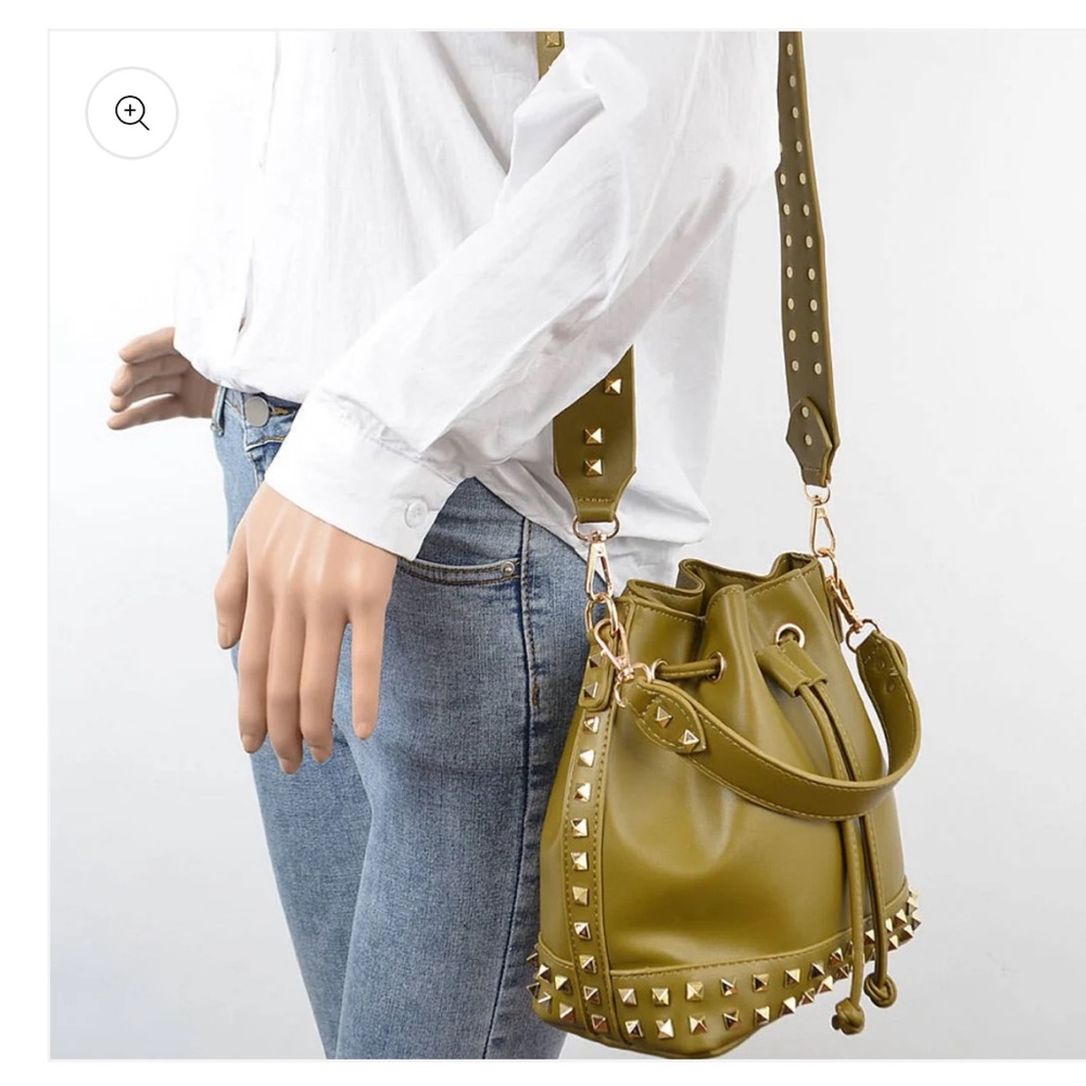 BAM FOREVER Studded Bucket Crossbody Bag